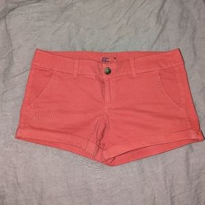 American Eagle Coral Low Rise Shorts, Stretch, Size 4
